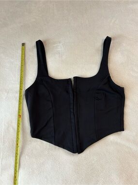 Black corset crop top medium tank top going out casual club women summer her